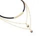 Boho Metal Shell Necklace Multilayer Halsband Wrap Choker Halsband Kedjor Beach Jewelry for Women