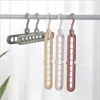 9 Hole Space Saving Hanger 360 Rotating Magic Hanger Multi-function Folding Hanger Wardrobe Drying Clothes Storage 50pcs EEA1420-4