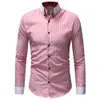 WSGYJ Small Stripe Shirt 2019 Korean Fashion Long Sleeve Casual Shirts Cotton Business Social Dress Shirt Men's Clothing