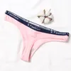 Sexy Women's Cotton G-String Thong Panties String Underwear Women Briefs Soft Lingerie Pants Intimate Ladies Letter Low-Rise