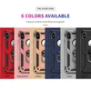 Custodia per telefono con anello in metallo per iPhone 11 Pro Max XS XR 8 7 6S Plus Custodia ibrida per armatura con cavalletto Custodia antiurto in silicone