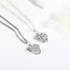 100% fine silver 925 Sterling Silver Love Intrepid Necklace Vintage Eye Flower And Bird Heart Pendant Ins Couple
