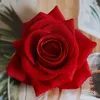 10 PCS Lot Simulering Rose Heads Artificial Curled Edge Rose Flowers For Wedding Bakgrund Väggblomma Arrangemang Tillbehör FA290R