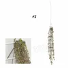 Искусственный цветочный виноградной лозы Silk Silver Dollar Eucalyptus висит зелени для свадебных декоративных цветов PareiT2I5618