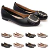 ladies flat shoe lager size 33-43 womens girl leather Nude black grey New arrivel Working wedding Party Dress shoes Twenty-six