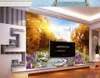 Nowoczesna tapeta do salonu Piękne fioletowe tapety 3D krajobraz tło ściany