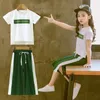 2020 Yeni Kız Giyim Setleri Yaz Kısa Kollu T-shirt + Pantolon 2 Adet Kıyafet Çocuk Dış Giyim Çocuk Giysileri Suits