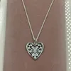 Wholesale- Heart Pendant Necklace for Pandora 925 sterling silver with CZ diamond high quality ladies ring luxury designer jewelry with box