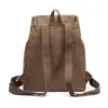 Female Backpack Retro Canvas Travel Backpack Student Bag Casual Bucket Bag295T