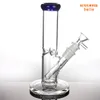 Tubo de agua de vidrio recto Humo 18 mm Hembra 205 mm Altura embriagadora Plataforma petrolera Bubbler Reciclador Bong de vidrio Color múltiple 967