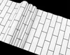 Black White verificação do projeto tijolo textura 3D de onda Wallpaper Vinyl Qualidade Modern Luxury parede rolo de papel