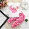 Niedliches Kleinkind-Baby-Kleidungsset mit Langarm-T-Shirt und Hose für Kinder, 2-teiliges Outfit, Frühlings-Herbst-Langarm-Kleidungsstück