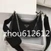 Preto e bege New Vintage Hobo Combo Cadeia CROSSBODY Nylon Bag Com Moeda carteira pequena Satchel Clutch Shouer Sacos Com 2.005 tag