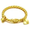 Gli uomini europei del braccialetto dell'oro di promozione 18K hanno placcato i fascini dei braccialetti degli uomini delle donne/braccialetti del braccialetto