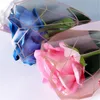 Present Wrap 20st/Lot Diamond Heart Wrapping Plastic Single Rose Flower Packaging Bag Party Decorations Boxar Falls For Flowers1