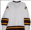 Camisa de hóquei masculina vintage Minnesota Gophers Home branca personalizada qualquer número de nome