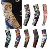 Utomhussporter Arm Protective Sleeves Män Tattoo Arm Ben Ärmar Solskydd