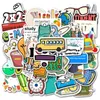 50pcsSet Cool Summer Stickers Colorful Girls And Boys School Supplies Stiker For Children On The Laptop Fridge Phone Skateboard S6306208
