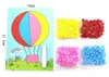 Blanda Partihandel Baby Kids Creative Diy Plush Ball Painting Stickers Barn Utbildning Handgjorda Material Tecknad Pussel Hantverk Toy