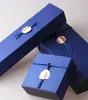 4/6/12 Scatola di carta di cioccolato blu zaffiro profondo confezionato Scatole per imballaggio di regali per feste di compleanno di Natale di San Valentino