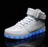 Güçlüshen Yeni USB Şarj Çocuk Sneakers Moda Aydınlık Işıklı Renkli LED Işıkları Çocuk Ayakkabı Rahat Düz Erkek Kız Ayakkabı