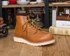 Vente chaude-printemps rouge bottines homme aile chaud travail en plein air Martin Cowboy moto talon mâle à lacets Y87566