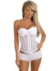 Corsetto nero bianco pizzo sposa indumenti intimi sexy senza spalline vedere attraverso lingerie da sposa con reggiseno coppa Shapewear lingerie da sposa accessori per scultura del corpo 2022