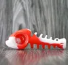 Fish Bone Shape Silicone Hand Pipe with Glass Bowl Herb Tobacco Smoking Cigarette Spoon Pipes Tool Accessories Oil Rigs