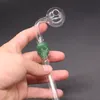 Tubi per fumo d'acqua con bruciatore a nafta da 6 pollici Manico con narghilè a forma di teschio Bong da 14 cm di lunghezza Dab Rig