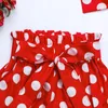 Nouveau-né bébé fille vêtements ensembles d'été infantile bébé filles volants barboteuse hauts à pois shorts Headbnadsbaby fille vêtements tenues3900066