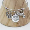 Großhandel Geschenke Edelstahl Armband Draht verstellbar erweiterbar Armreif Motorrad Armband Route 66 Charms Armband für Frauen Mädchen Geschenke