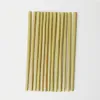 Drinking Straws 6pcs Reusable Bamboo Straw Green Eco-Friendly Brush Close Bag Decoration Gift Party Bar Accessories1