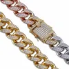 Biżuteria biżuterii męskie złote bransoletki luksusowe projektant bransoletki diamentowe bransoletka tenisowa pandora styl uroku lodowe bling kubańskie link323g