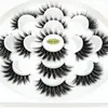 7 paires 6D faux cils de vison 3D cils de vison faux cils naturels Extension de cils épais fleur plateau maquillage