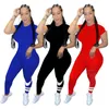 Kvinnor Sportkläder Tracksuit Kortärmad Outfits 2 stycken Set T-shirt Leggings Ladies New Fashion Sportkläder Street Kläder KLW3528
