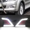 Toyota Hilux Vigo 2012 2013 2014 LED DRLデイタイムランニングライト昼間の防水信号ランプカースタイリングの2PCS