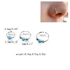 Fashion Retro Round Beaded Nose Ring Nostril Hoop Body Piercing Jewelry Septum Clicker Nose Ring Lip Tragus Piercing