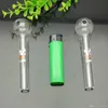 Colour cartoon logo mini-glass direct-fired pot Glass Bongs Oil Burner Pipes Water Pipes Rigs Smoking