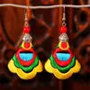 National style cloth earrings whole Characteristic embroidery earrings Cloth embroidery accessories7768393