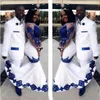 blå afrikanska bröllopsklänningar