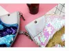 DHLフリー女性魚型スパンコールクラッチバッグガールファッションスパンコー財布ペン鉛筆バッグ人魚グリッターハンドバッグ財布財布