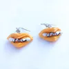 Boucles d'oreilles pendantes en acrylique, nourriture amusante, œufs frits, Hamburger, mignon, gaufre, Croissant, goutte, bijoux de fête uniques, cadeau