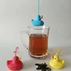 Творческое Маленький желтый утки Силиконовые Чайные Infuser Сито фильтр Чайный набор кухни аксессуары чашка чая Ситечко