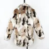プラスサイズのファッションフェイクファーコート女性冬の長いコート秋温かい柔らかいヒョウ柄ジャケット女性オーバーコートアウターウェア