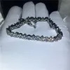 choucong Unique Female White Gold Filled bracelet 4mm 5A Zircon cz Silver Colors Wedding bracelets for women Fashion Jewerly