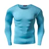 Designer Men's T-Shirts arrival Quick Dry Compression Shirt Long Sleeves Training tshirt Summer Fitness Clothing Solid Color Bodybuild Gym Crossfit
