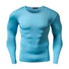 Designer T-shirts voor heren Collectie Sneldrogend Compressieshirt Lange mouwen Trainingsshirt Zomer Fiess Kleding Effen Kleur Bodybuild Gym Crossfit