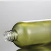 올리브 녹색 유리 병 검은 색 나사 캡 화장품 에센셜 오일 빈 혈청 적기 병 100ML