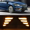 1 SET DRL LED dzienne światła do jazdy DRL z żółtym obrotu Lampa sygnałowa Lampa przeciwmgielna do Suzuki CiaZ 2019 2020