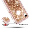 Étuis de téléphone à paillettes liquides à l'huile de cristal Bling pour iPhone 11 Pro Max XR XS X 6 7 8 Plus Quicksand luxe clair clair couverture arrière personnalisée